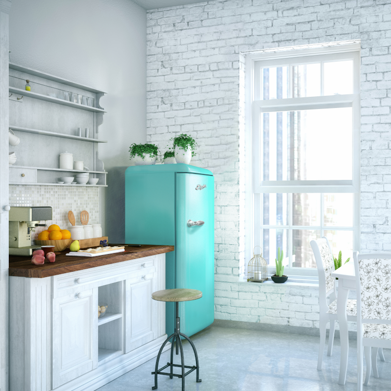 21-inch, 9 cu. ft. Freestanding All Refrigerator with Adjustable