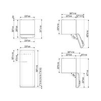 Smeg Top Freezer FAB28URPK3