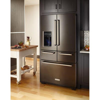 KitchenAid-Black Stainless-French 5-Door-KRMF706EBS