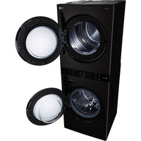 LG-Black Stainless Steel-Stacked Washer/Dryer-WKEX200HBA