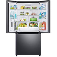 Samsung-Black Stainless-French 3-Door-RF25C5551SG/AA