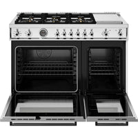 Bertazzoni-White-Dual Fuel-PRO486BTFEPBIT