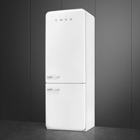 Smeg 28" Btmt Refrigerator White - FAB38URWH