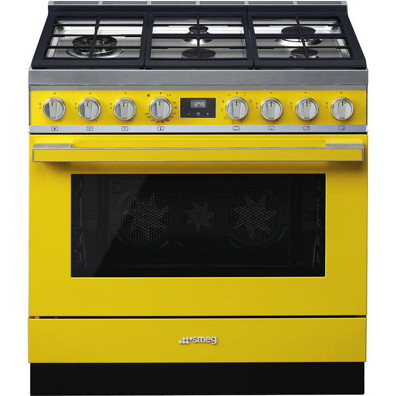 Smeg-Yellow-Dual Fuel CPF36UGMYW