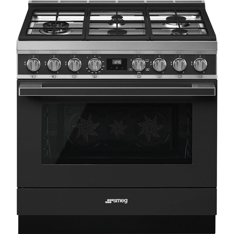 Smeg 36" Portofino Range Anthracite - CPF36UGGAN