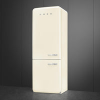 Smeg 28" Refrigerator Bottom Mount Cream - FAB38ULCR