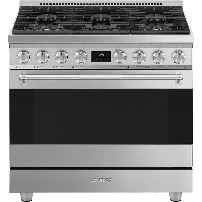 Smeg 36" Pro Gas Range Stainless steel - SPR36UGMX