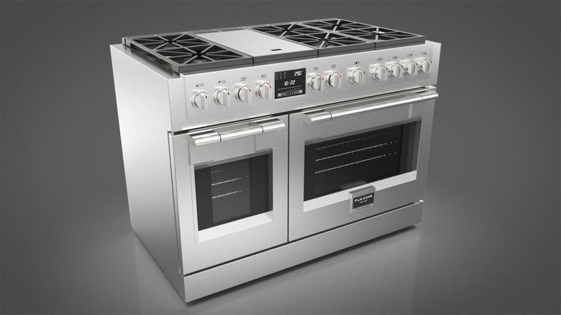 Fulgor Milano 48-inch Freestanding Dual-Fuel Range with Griddle