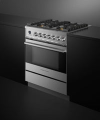 Fisher & Paykel-Stainless Steel-Dual Fuel-OR30SDG6X1