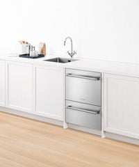 Fisher & Paykel-Stainless Steel-Top Controls Double Drawer-DD24DV2T9 DD24DV2T9N