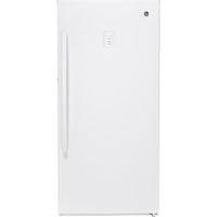 GE Appliances White Upright Freezer-FUF14SMRWW