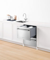 Fisher & Paykel-Stainless Steel-Top Controls Double Drawer-DD24DV2T9 DD24DV2T9N
