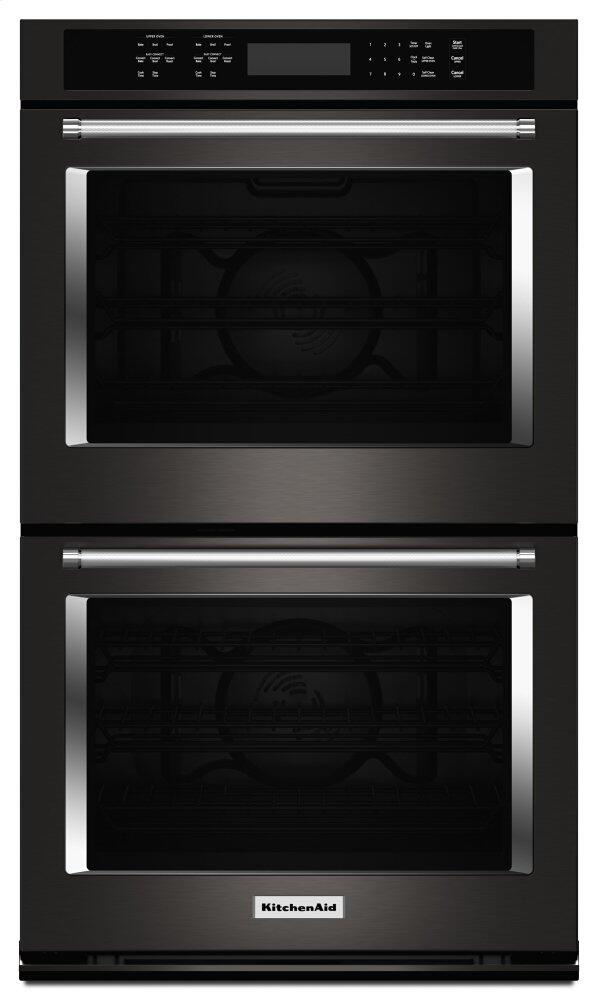 Kitchen Aid Black Stainless Steel Wall Oven-KODE500EBS