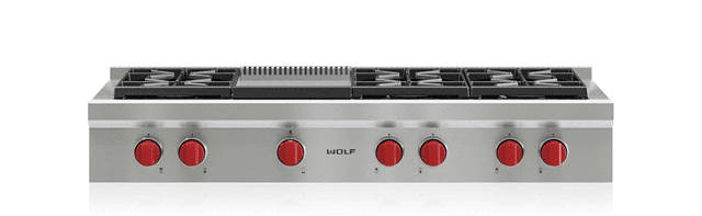 48-inch Built-in Gas Rangetop with Infrared Griddle | Appliance Canada